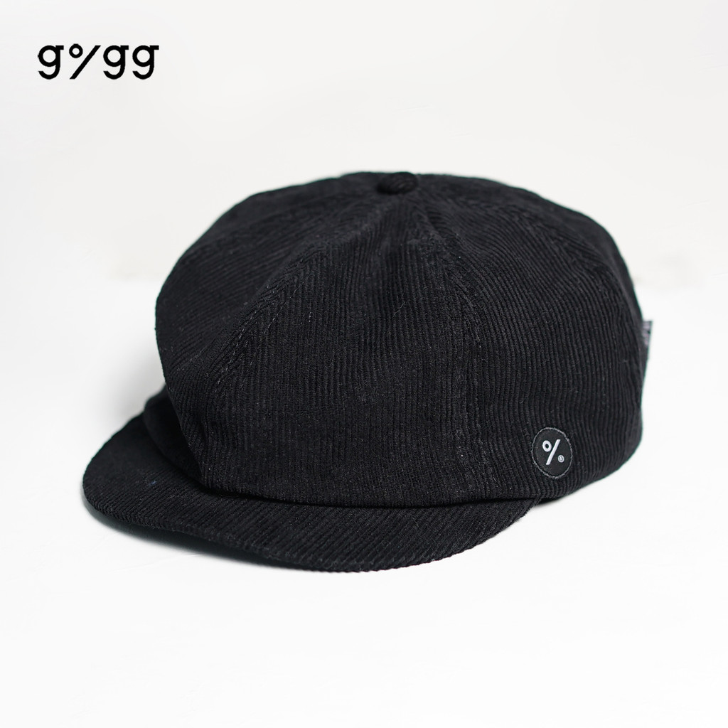 Gigg - Brocca - Topi Corduroi Hitam Headwear Black Hat Newsboy Corduroy