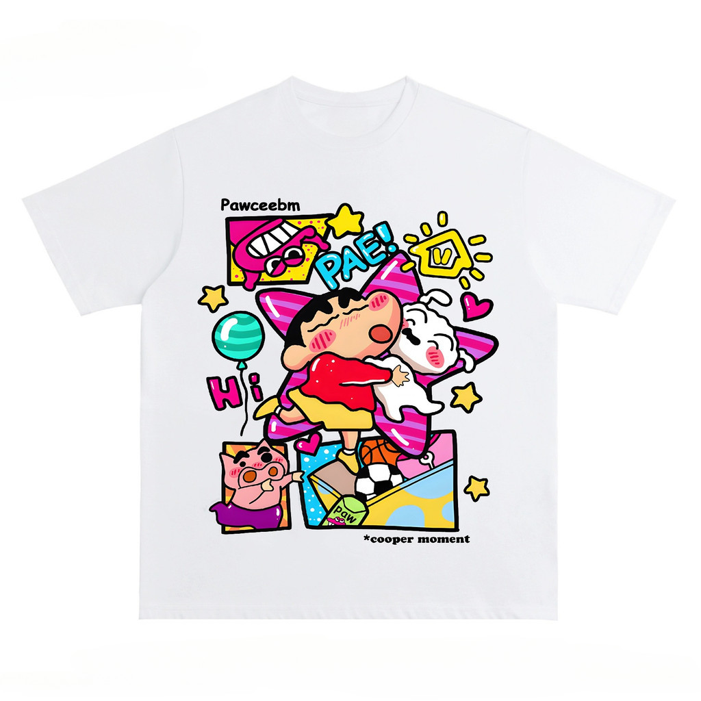 CWD T-shirt Oversize Crayon Shin-chan Cartoon |  Lengan Pendek Baju Kaos Oversize Wanita Baju | Kore