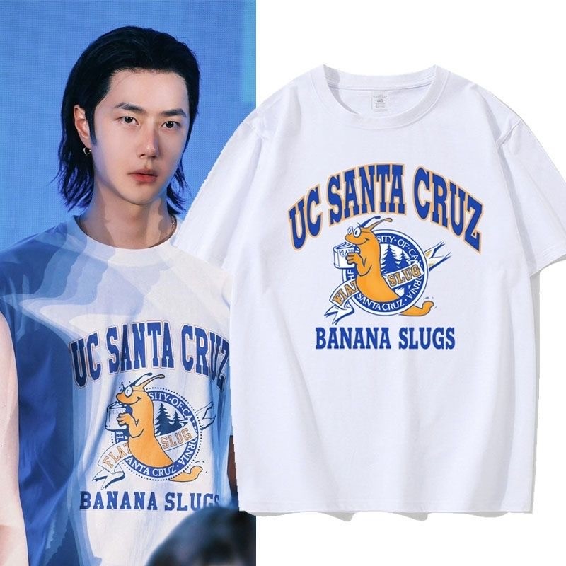 Kaos Unisex Lengan Pendek Pulp Fiction Merchandise - Wang Yibo Cosplay Vincent Vega Model, Katun 100