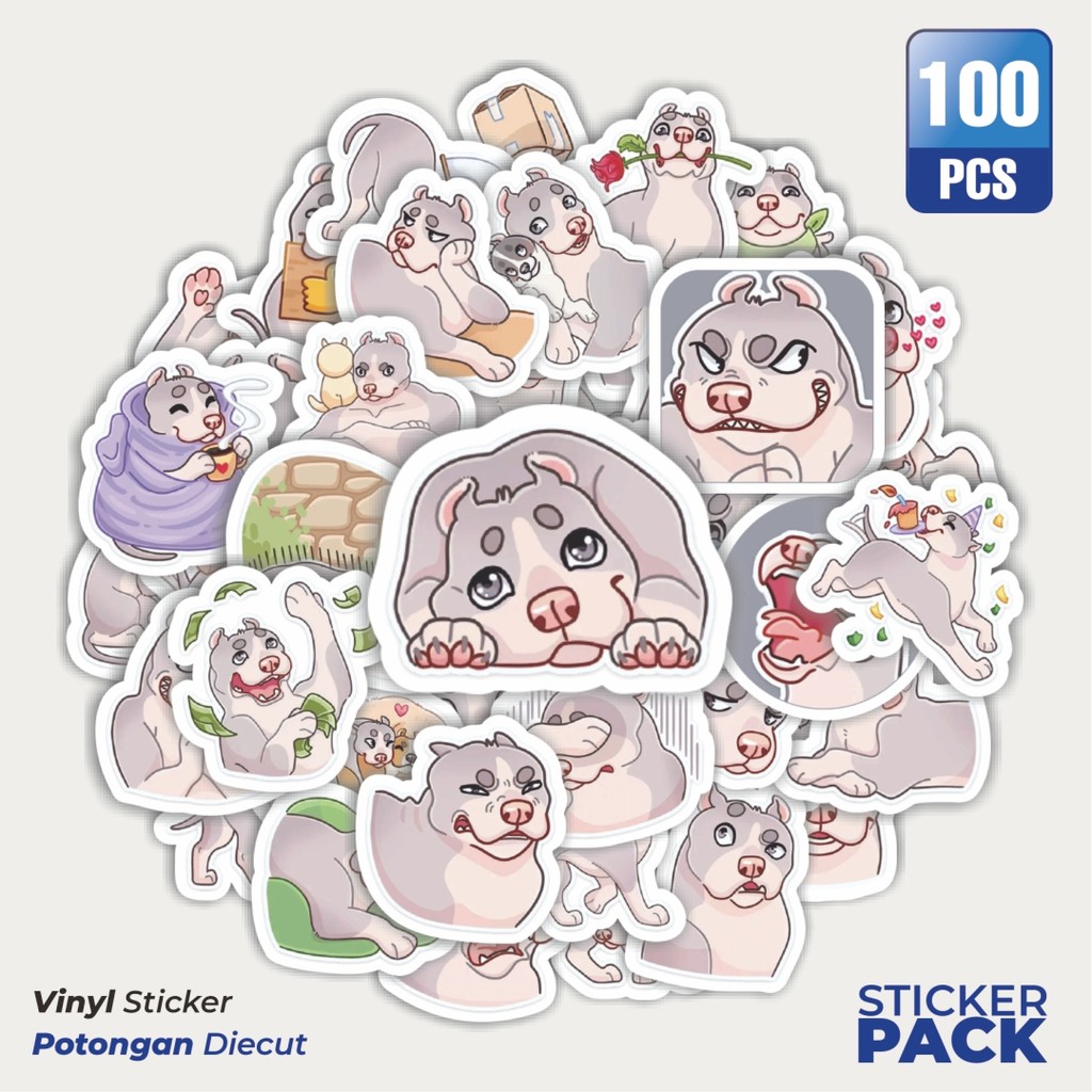 

Stiker Vinyl Stiker Funny Character Arkad The Bulldog Waterproof Aesthetic- Untuk Laptop, Motor, dan Helm - Paper Stationery Pack