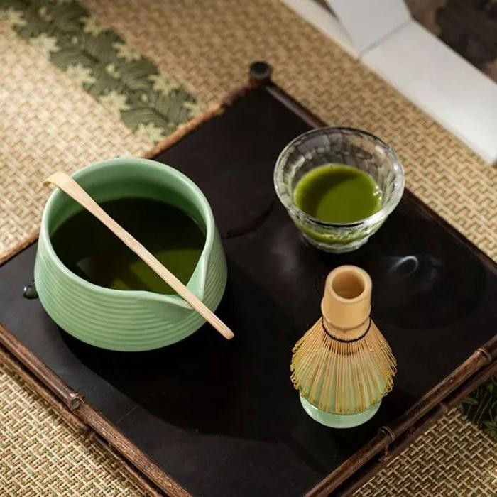 

Promo Vixplorn Matcha Tea Set Japanese 2in1 / Alat Matcha Making Paket Lengkap / Bamboo Whisk Matcha Bowl Keramik / Pengaduk Matcha Bambu Hadiah Tradisional Dapur Teh Air Saringan - G- Hijau matcha-2PCS terlaris