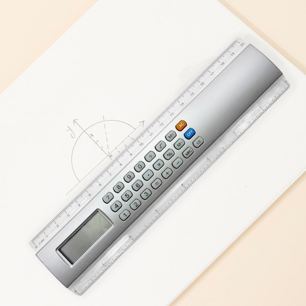 

Ruler Calculator Multifunctional Counting 20cm Mini Personality 8 Digits Handheld Calculator Ruler Pocket Size Calculator Ruler