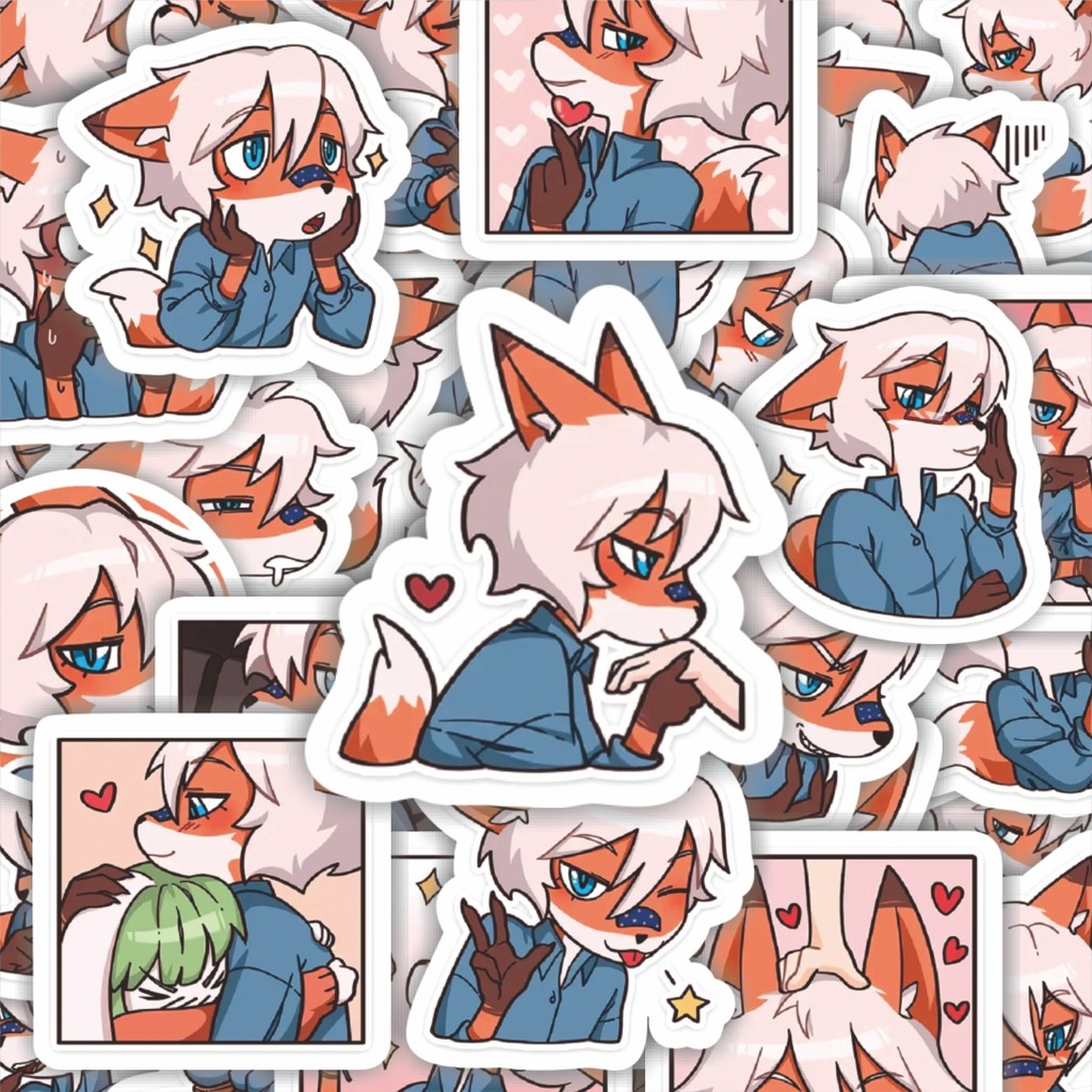 

100PCS Lucu Stiker Funny Character Kenny The Lady Fox Stiker Aesthetic Stiker Anti Air Stikers Berperekat Waterproof sticker decal buat Motor Helm Buku Journal Koper Casing HP Laptop Botol Minum Hadiah anak