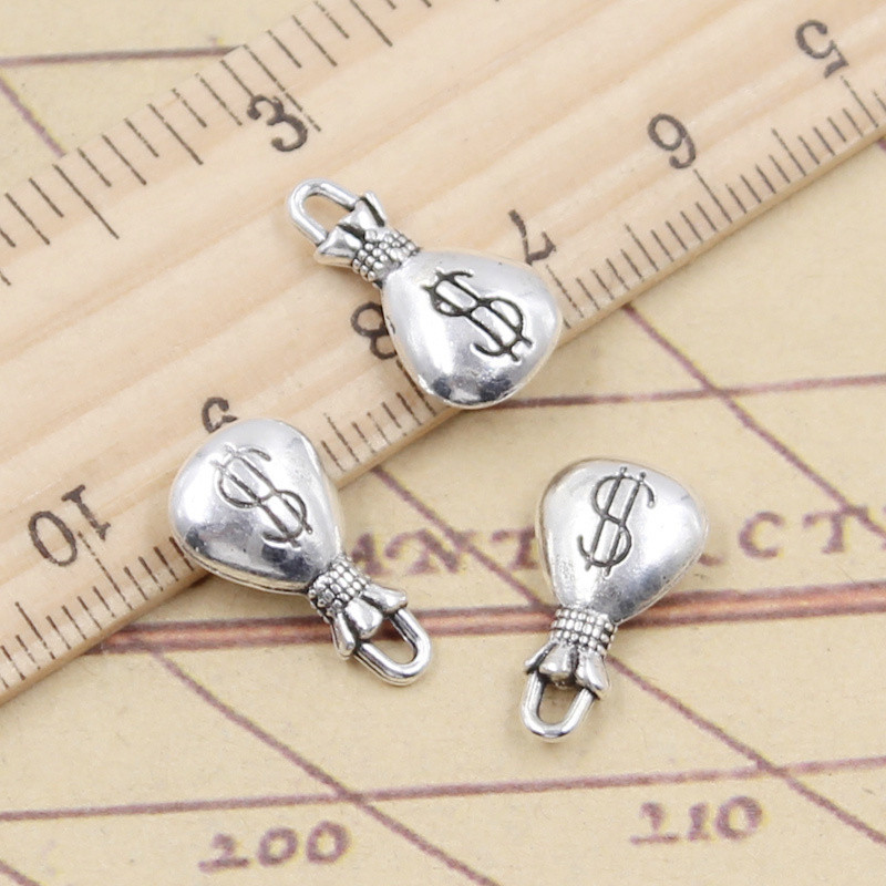 

20pcs Charms Wallet Dollar Purse Money 17x9mm Tibetan Silver Color Pendants Antique Jewelry Making DIY Handmade Craft