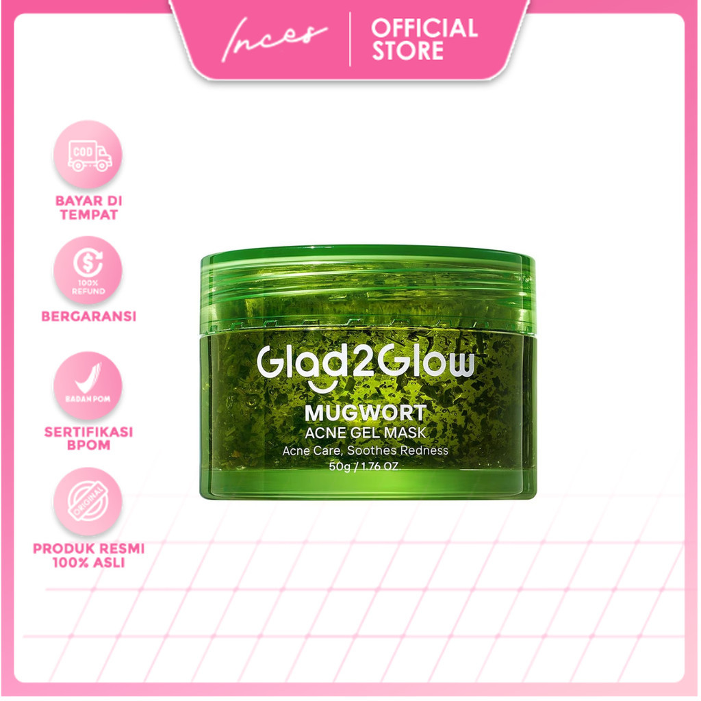 INCES - [New Launch] Glad2Glow Mugwort Acne Gel Mask 50g