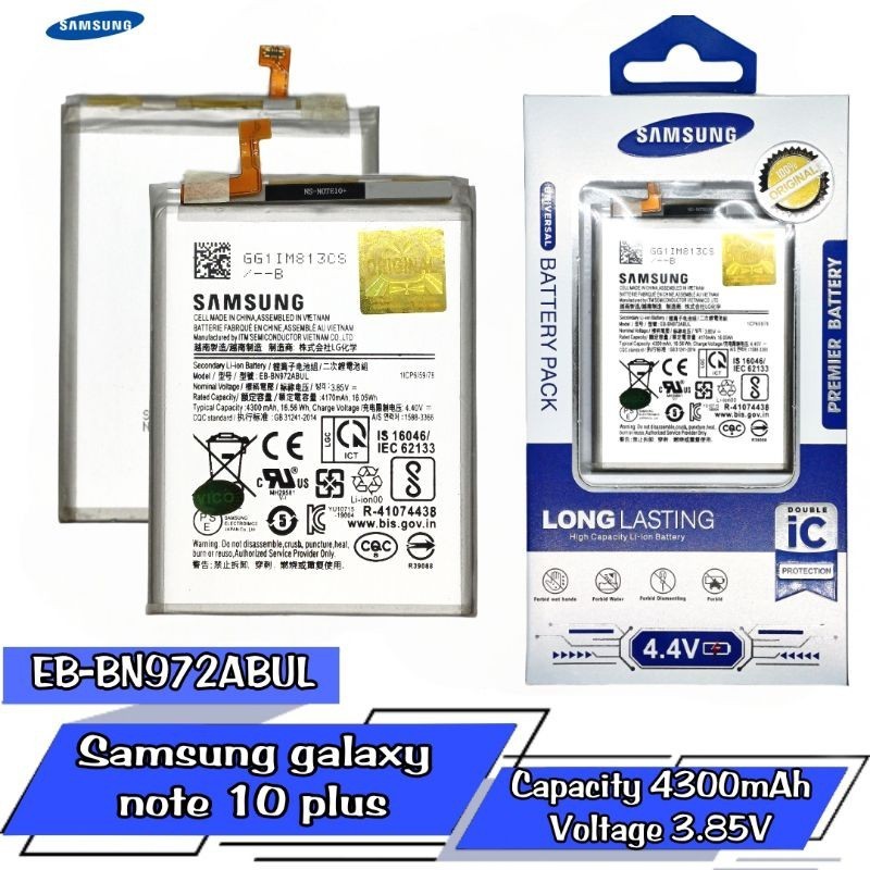 Baterai ORIGINAL samsung Galaxy Note 10 plus  EB-BN972ABUL  Galaxy note 10+ battery batre shwase1