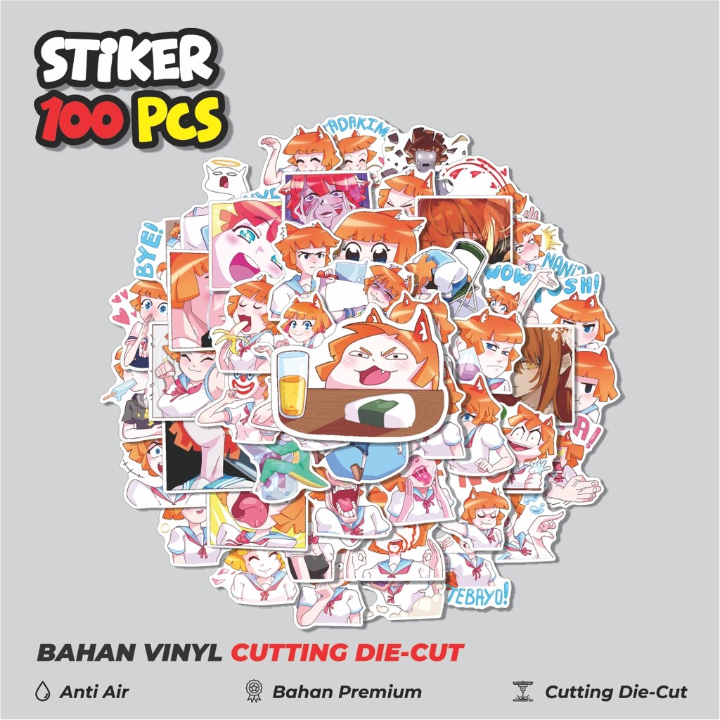 

Terbaru! 50 pcs Stiker Vk Aiko Chan Dekorasi Lucu Kreatif untuk Notebook, Skateboard, HP