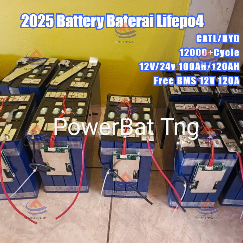 EVE 2025 Battery Baterai Lifepo4 12000+Cycle CATL/BYD Battery Lifepo4 12v 120ah/100AH Battery Lifepo
