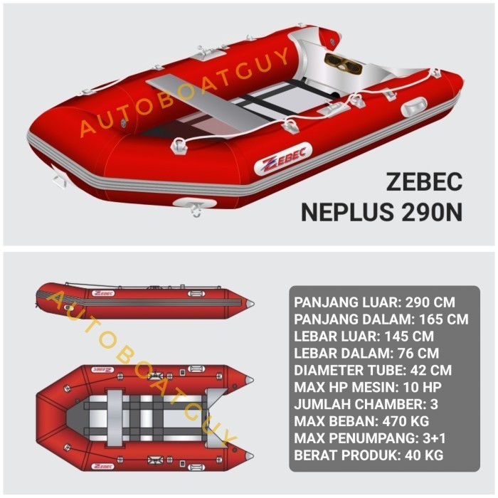 Perahu Karet LCR ZEBEC NEPLUS 290N ( Inflatable Boat 290 CM )