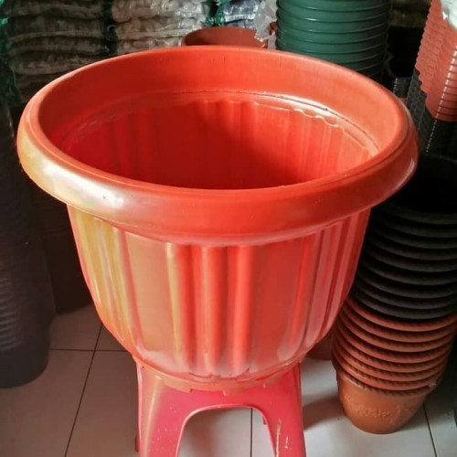 Pot Bunga Plastik Besar - Pot Glory ukuran 50cm orange