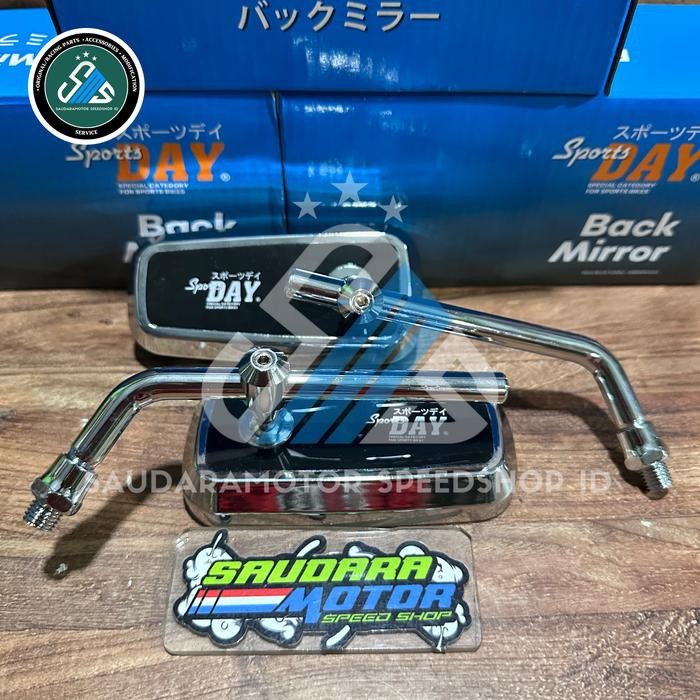PROMO  [S2R] KACA SPION TANDUK KOTAK ORIGINAL S2R MODEL H2C UNIVERSAL PNP SEMUA MOTOR SEPASANG KANAN