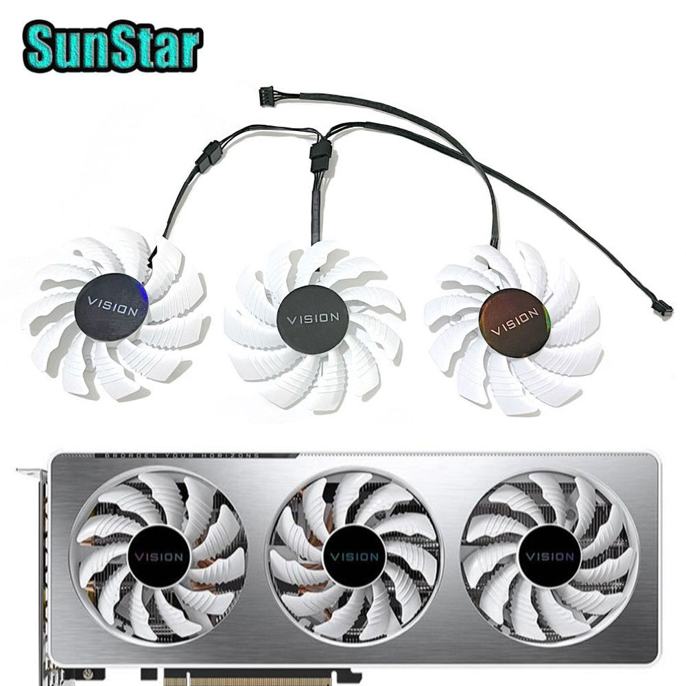 NEW 75MM T128010SU PLD08010S12H RTX3060 GPU Cooling Fan For GIGABYTE GeForce RTX 3060 RTX 3060Ti Vis