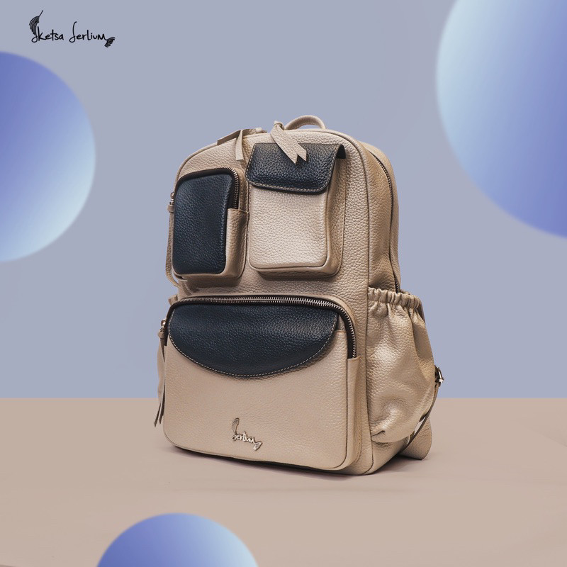 Bruna ransel laptop kulit sapi (ransel laptop/ ransel kulit asli/ ransel kulit sapi/ ransel laptop k