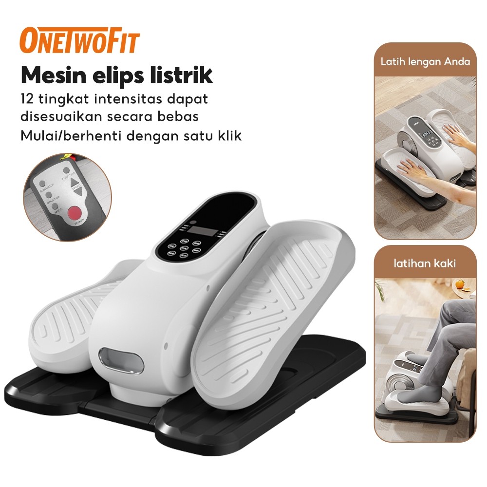 OneTwoFit Mini Exercise Bike Mini Stepper Exercise Bike Sepeda Statis Terapi Portable