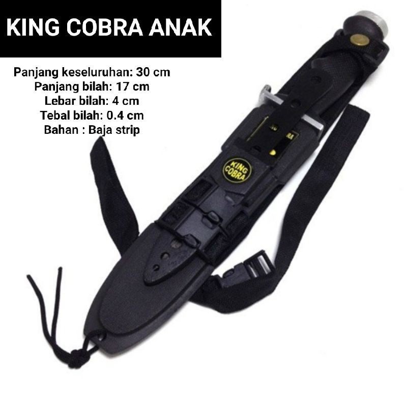 PISAU KING COBRA ANAK / PISAU COBRA BERANAK / PISAU ANAK / COBRA ANAK  HITAM DAN LORENG