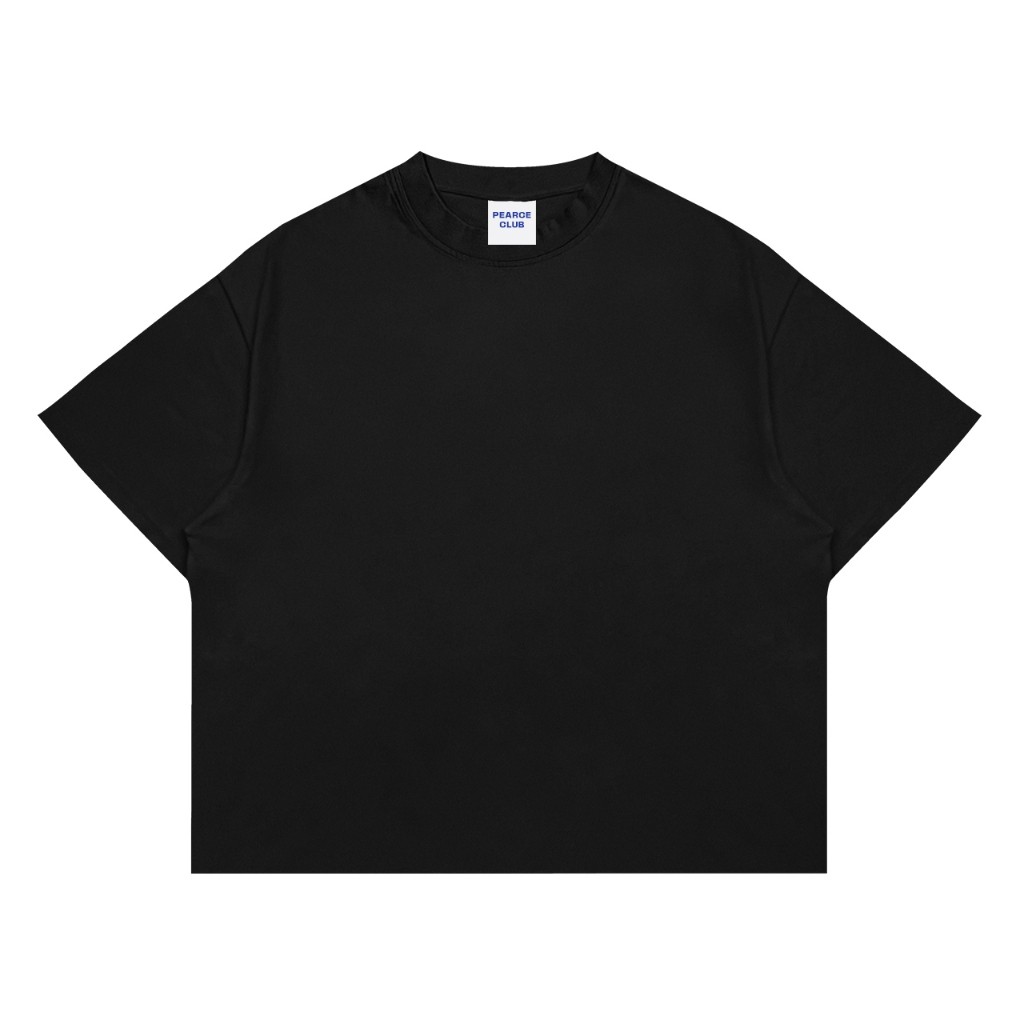 T-Shirt Boxy 24s Polos - Hitam Baju Kaos Pria wanita