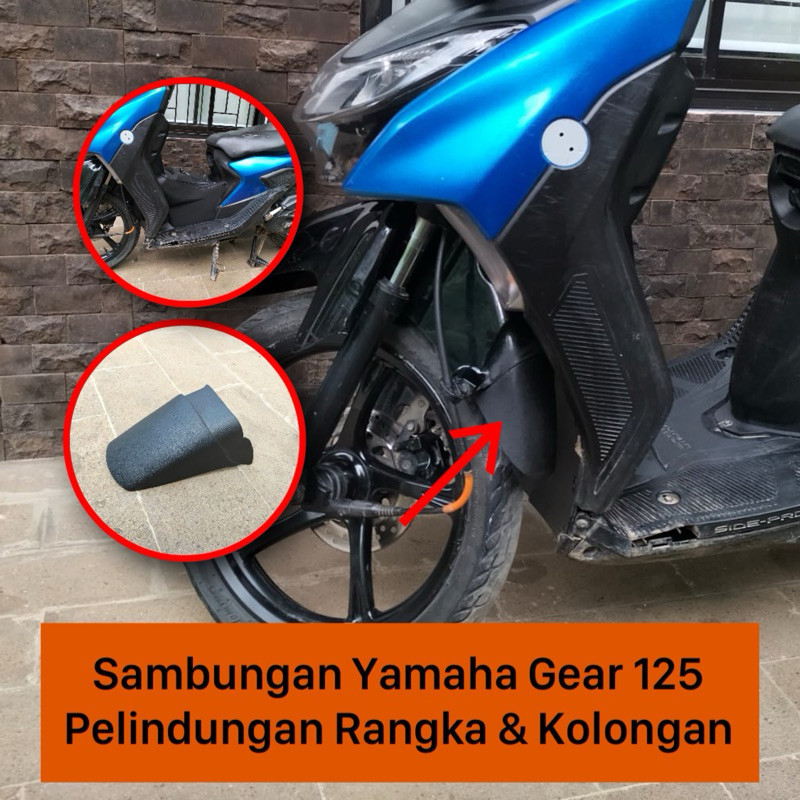 aksesoris yamaha gear 125 sambungan spakbor depan mio gear 125