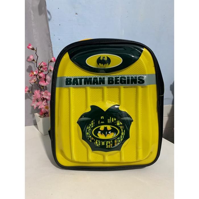 Tas anak sekolah karakter batman lampu led bisa nyala - Batman kuning, TK