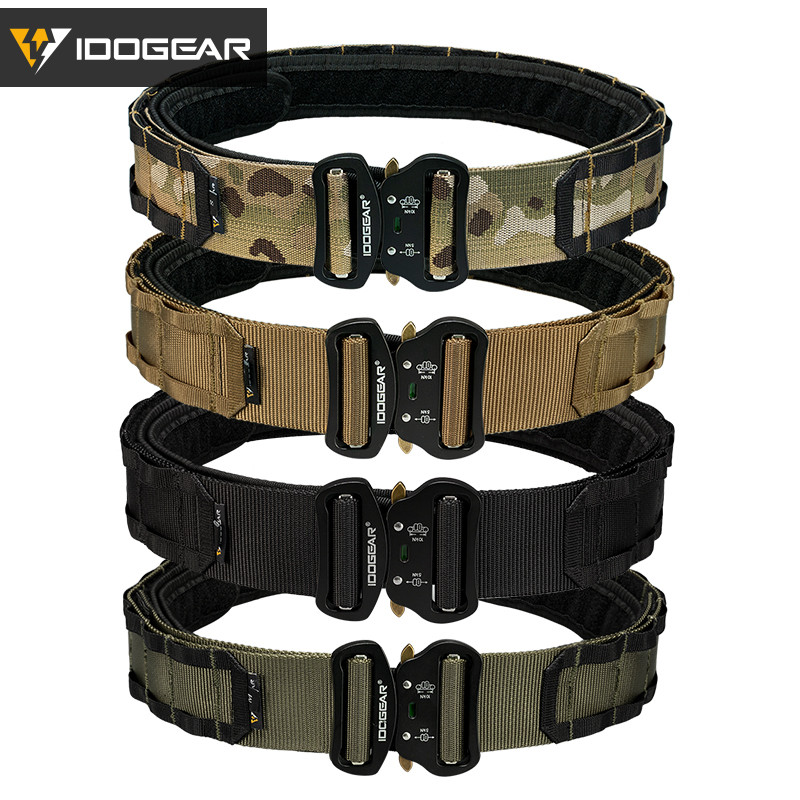IDOGEAR Tactical 2 in Combat Belt Quick  Release Buckle MOLLE Hunting Sport Mens Belt Durable Outdoo