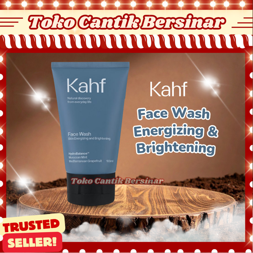 Kahf Skin Energizing and Brightening Face Wash 8 ml - Sabun Pembersih Wajah Pria Kulit Kombinasi