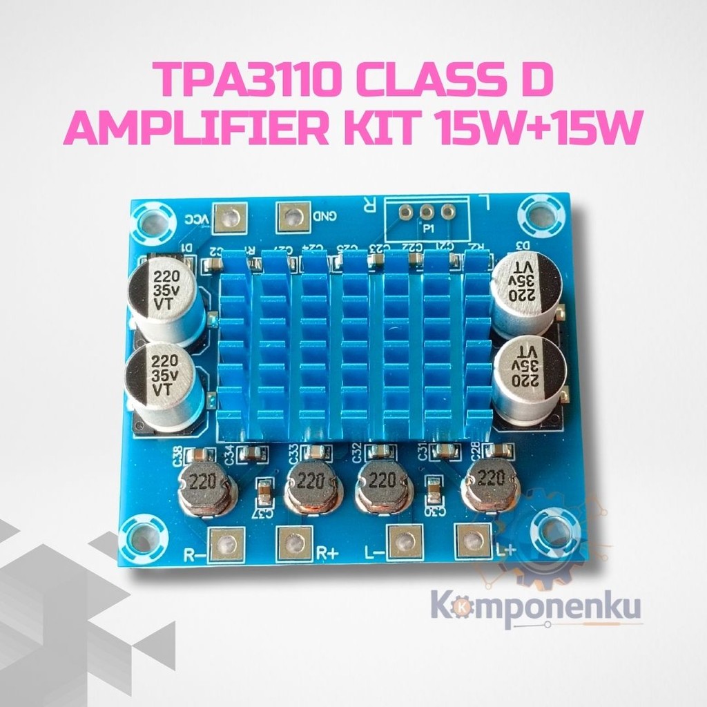 TPA3110 Kit – Amplifier Kelas D Mini 12V Output Stereo