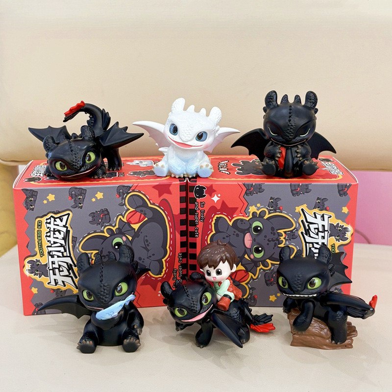 Toothless Dragon How to Train Your Dragon Blind Box Cute Collectible Figure Anime Desk Decor Night F