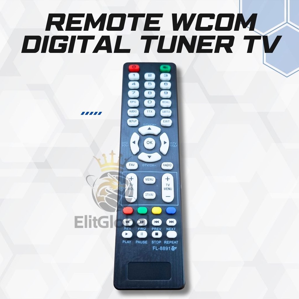 Remote WCOM Digital Tuner TV – Model RM-8891 Kompatibel