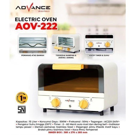 Advance Elektrik Oven AOV222 15L / Oven listrik Advance AOV 200 12L