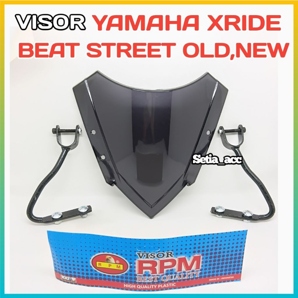 Visor Beat Street Old New Visor Yamaha XRide RPM Best Quality Visor Motor