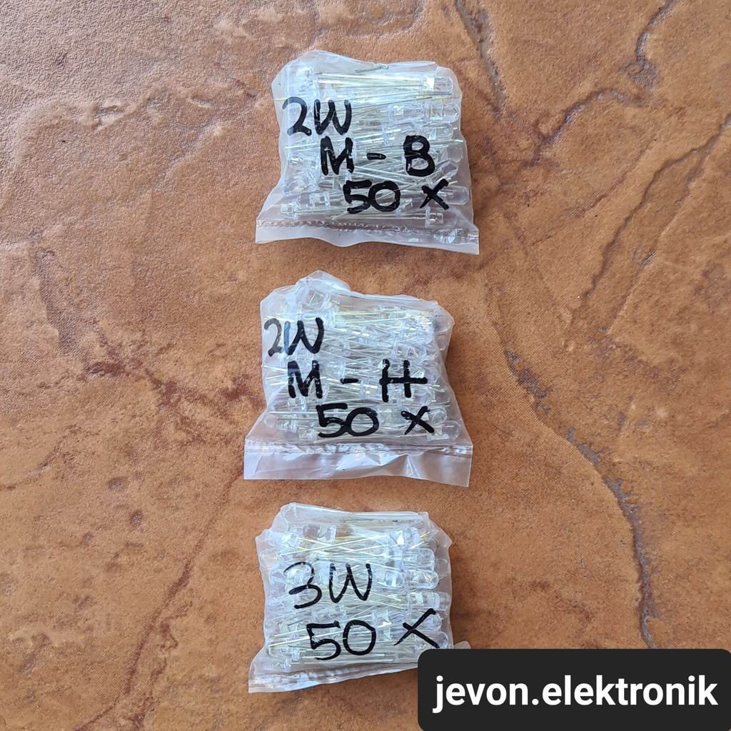 20 buah Lampu LED 5 mm 2 Warna & 20 buah Lampu LED 5 mm 3 Warna Merah Hijau Biru