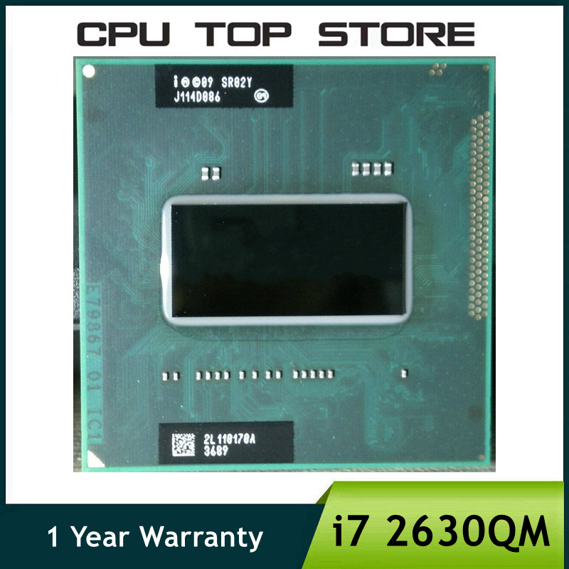 Intel Core i7 2630QM 2.0GHz 4-Core 8-Thread 6MB Socket G2 notebook CPU Laptop Processor SR02Y