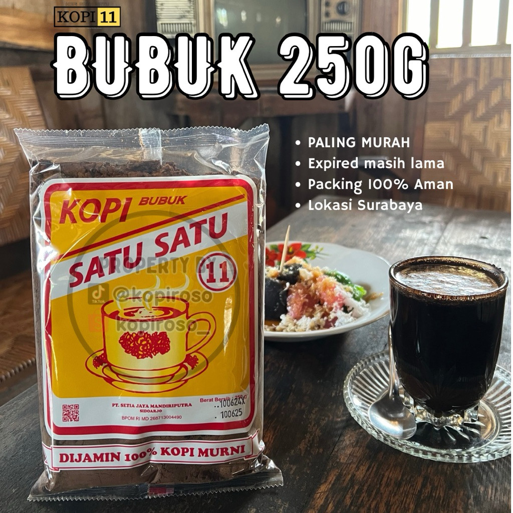 Kopi Bubuk 250g Kopi 11 Kopi Bubuk Satu Satu 100% Kopi Murni Kopi Satu Satu Kopi Satusatu