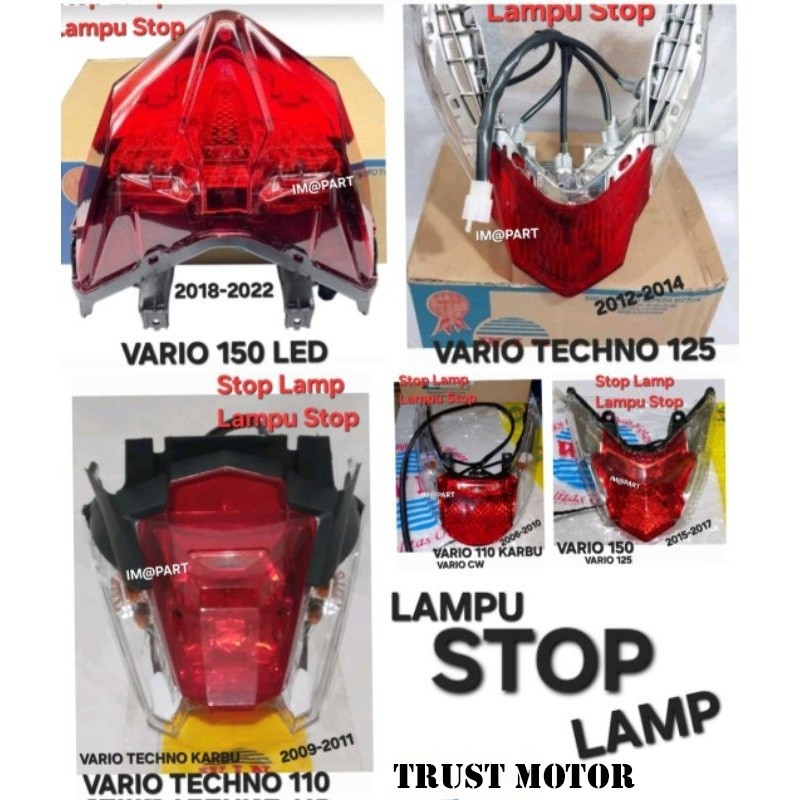 Lampu Belakang Lampu Stop | Stop Lamp Sepeda Motor Honda VARIO 150 | VARIO 125 | VARIO 110 KARBU | V
