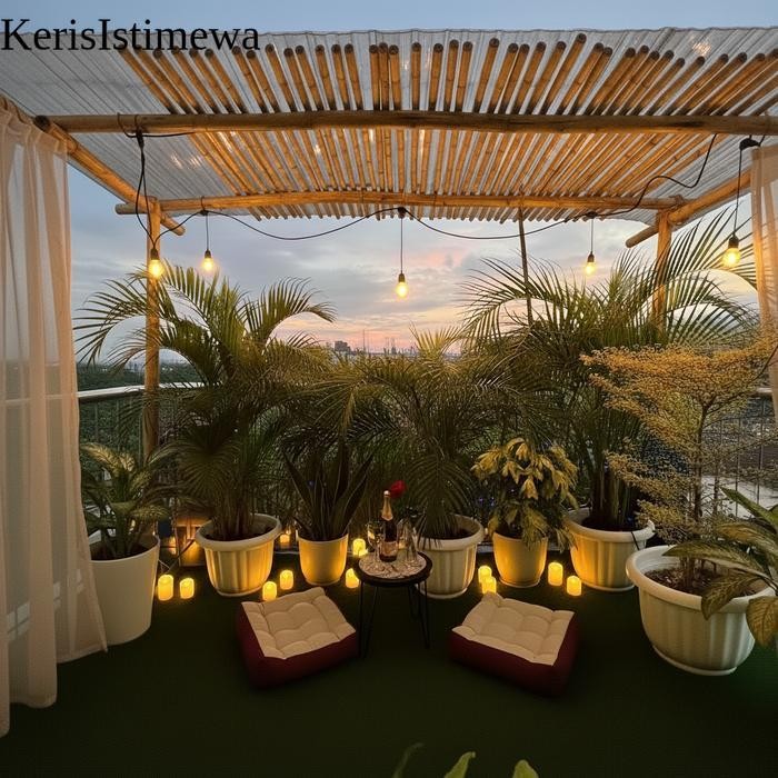 Ranting Kayu Jati Asli Dekorasi Atap Gazebo Café Ala Bali │ Hiasan Rustic Tropical Natural │ Ornamen