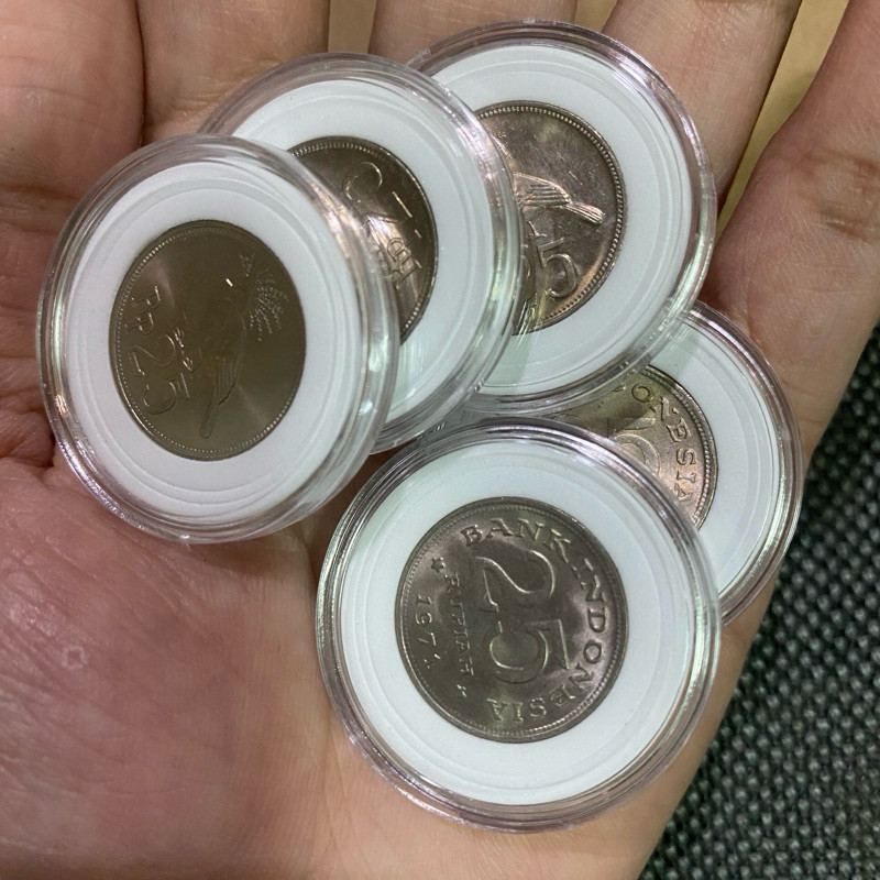 CL5 25 Rupiah dan 26 Rupiah  +  capsul tahun 1971 (kombinasi 50sen) Original
