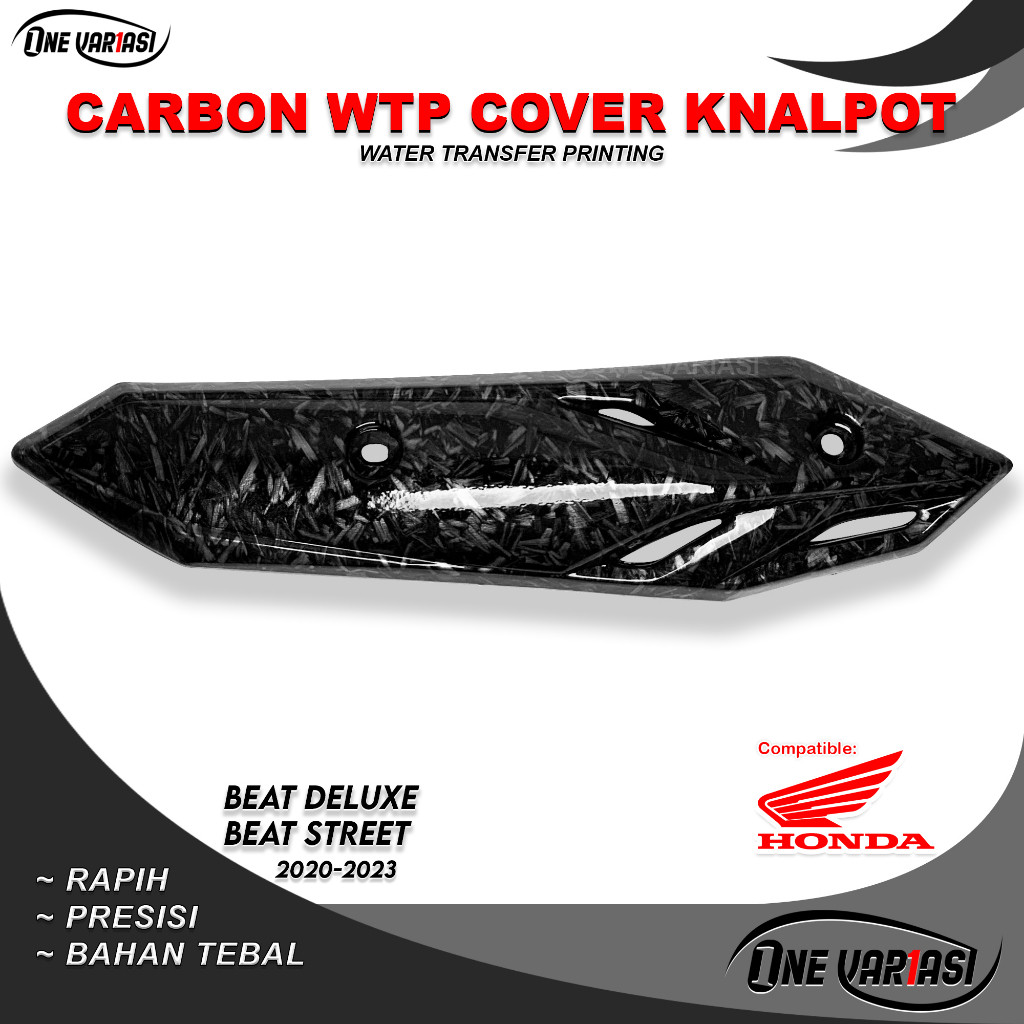 TAMENG COVER TUTUP KNALPOT BEAT 2020 NEW STREET DELUXE CARBON FORGED VARIASI.CO