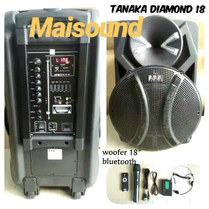 SPEAKER AKTIF 18 inch portable TANAKA DIAMOND 18