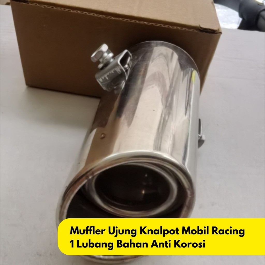 Muffler Ujung Knalpot 1 Bahan BR247 Dekorasi Lubang Universal Korosi Cutter Mobil Racing Cover Anti