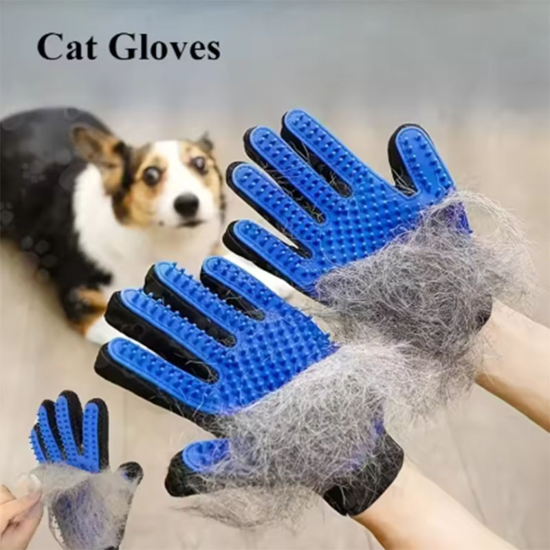 Pet Hair Remove Glove Pet Dog Cat Grooming Cleaning Glove Rubber Material Hair Remover Glove Pet Sup