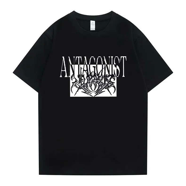 kasual Kaos Cetak Playboi Carti Antagonist Tour untuk Pria Atasan Hip Hop Gothic Opium untuk Pria Ke