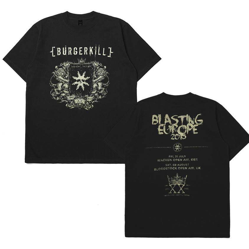 【COD】 T-Shirt Band Burgerkill Wacken open air blasting Europe 2015