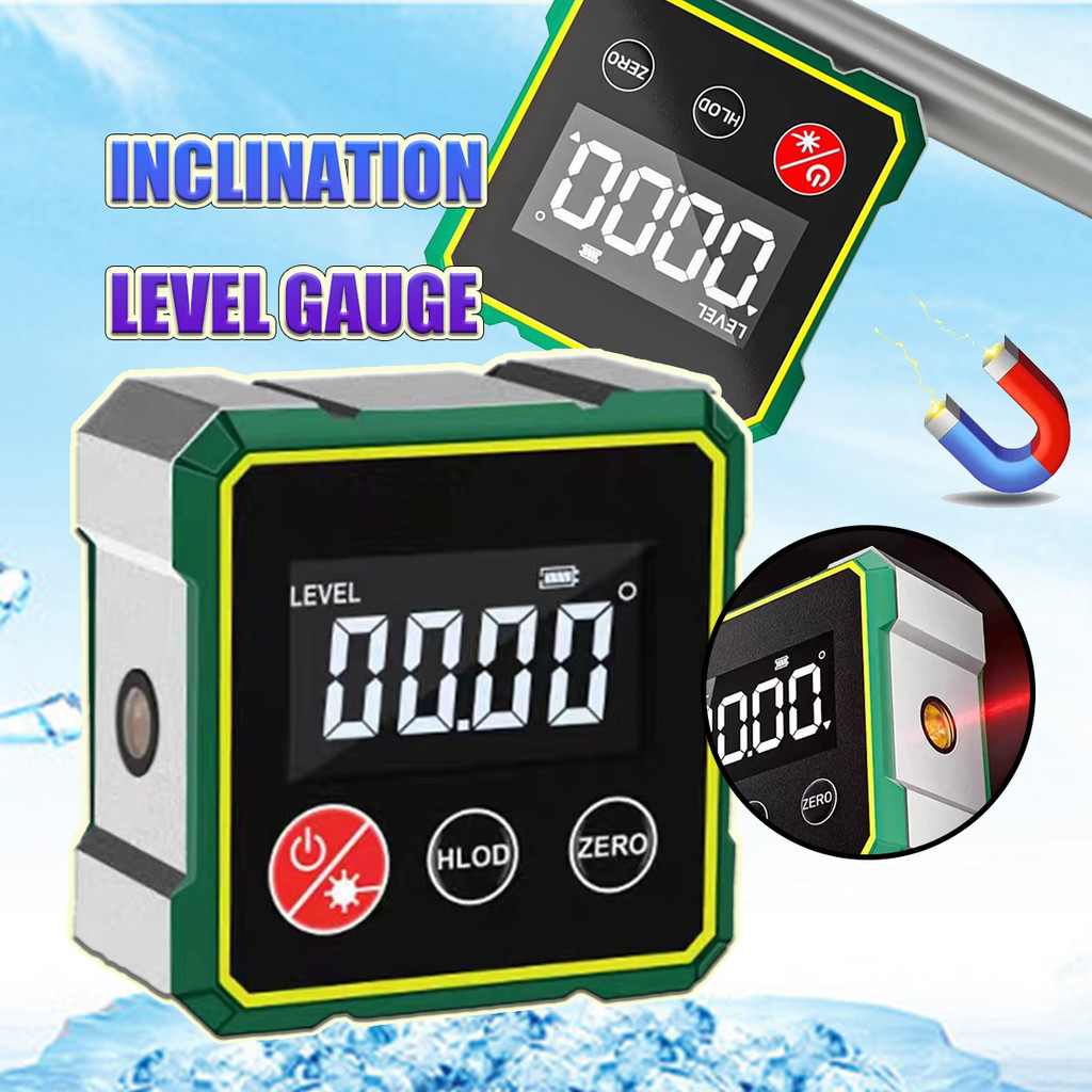 [1pc] inclinometer digital laser Mini dan portabel, magnet kuat bawaan Inklinometer layar digital la