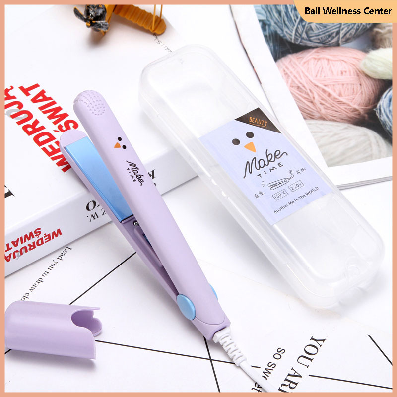 Alat pengeriting rambut mini kecil, pengeriting lurus, gesper dalam ganda, poni udara, tidak merusak