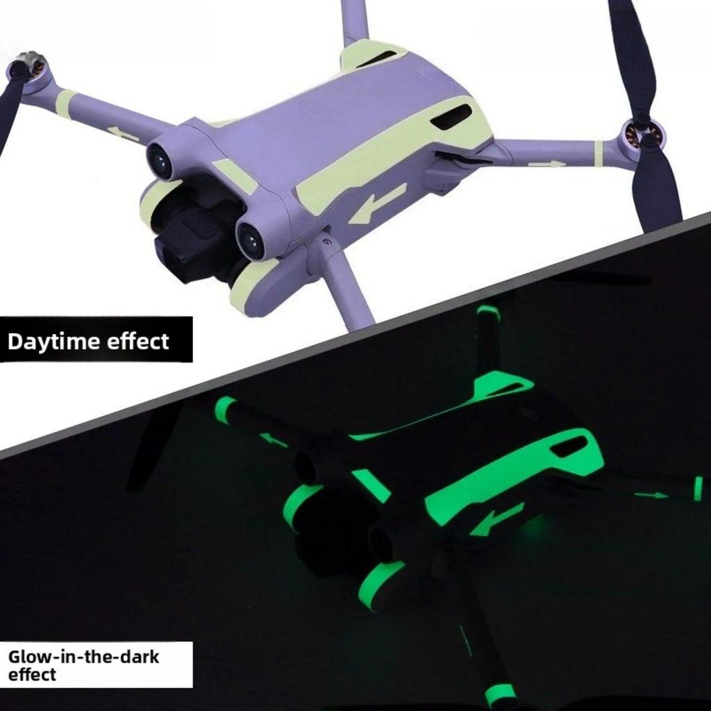 Ultra Thin Portable Glow in the Dark Stickers Light Up Decal Film Compatible with DJI 3 PRO FPV Dron