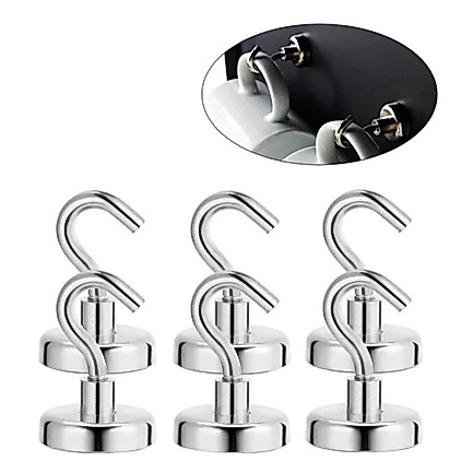 Gantungan Hook Magnet Tempel Super Kuat 10mm Gantungan Kunci Baju Gantungan Serbaguna / Magnet Gantu