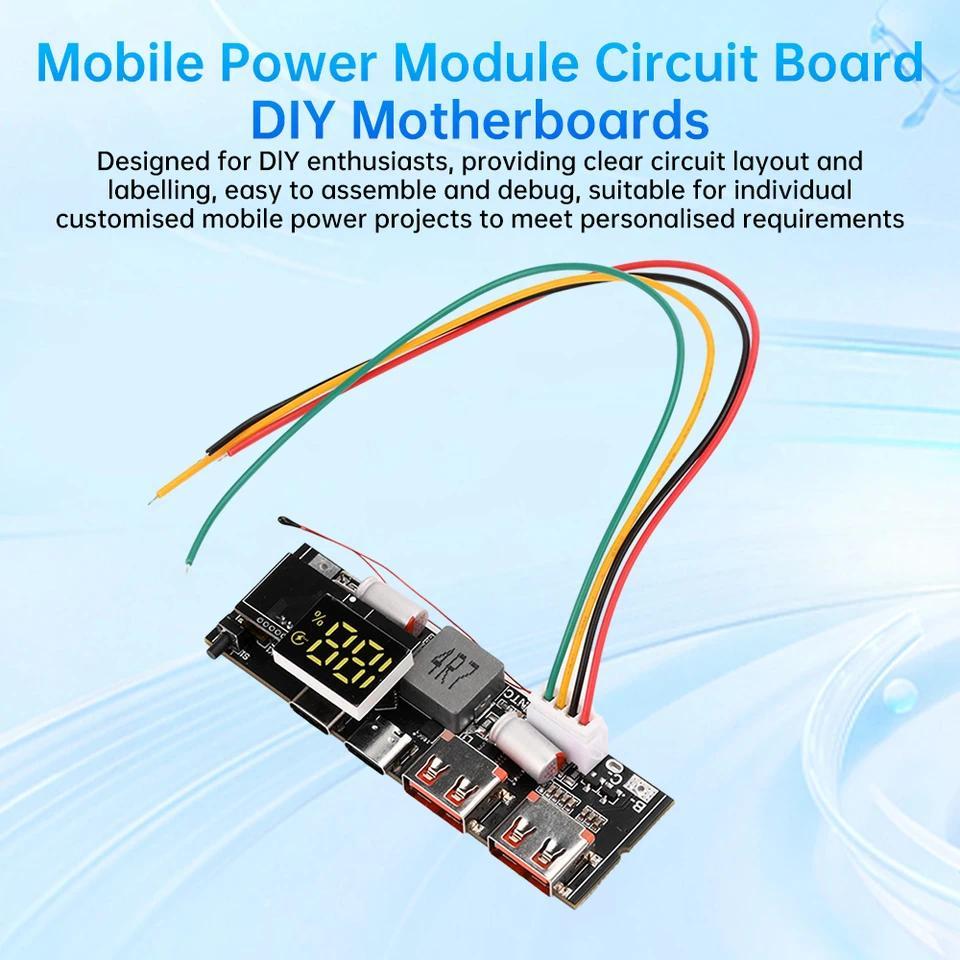QC3.0 3S 4S 5S 65W Birectional Fast arge Mobile Power Module Power Bank 18650 Quick arging Module PD