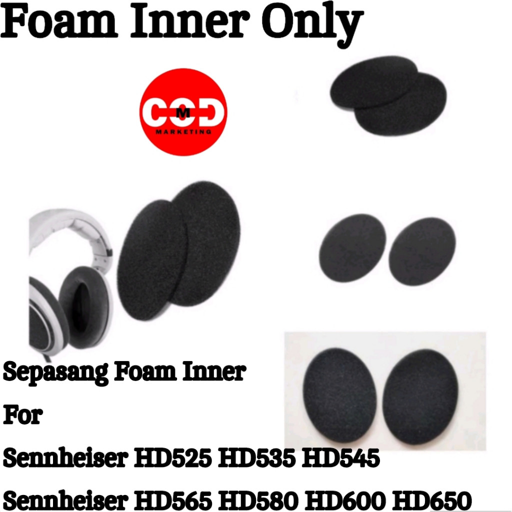 Sepasang Foam Inner Headphones Sennheiser HD650 / Sennheiser HD 650