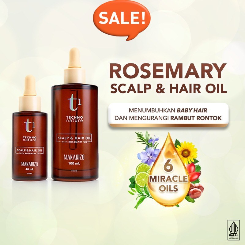 Makarizo T1 Techno Nature Rosemary Scalp & Hair Oil - Rosemary Oil