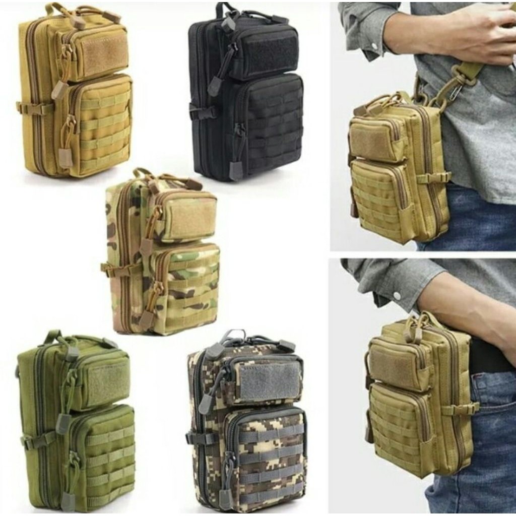 mole bag tas impor tas pinggang multifungsi pouch hp impor tactical tas hp pinggang