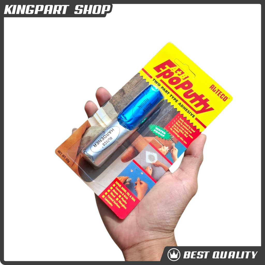 (GROSIR) Lem Porting Alteco Epo Putty 50gram Lem Mesin Super Kuat Tahan Panas Lem Besi Epoxy Putty